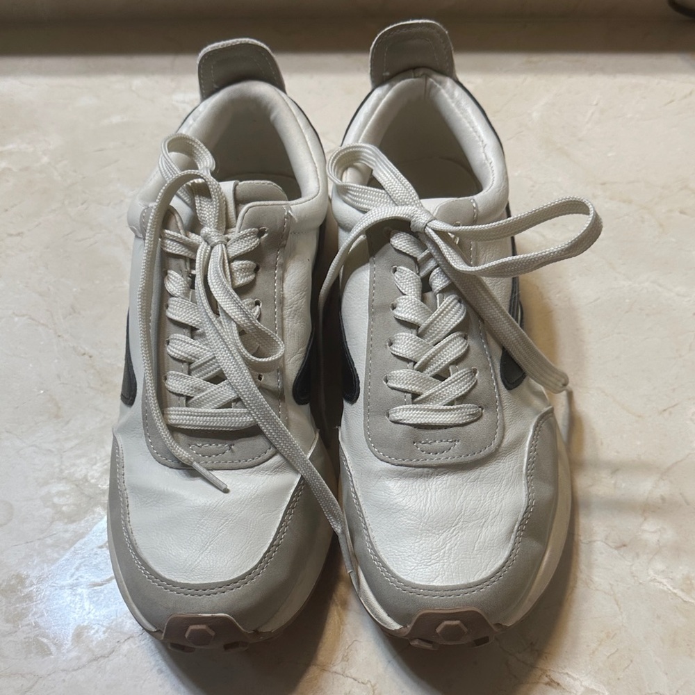 Dolce Vita Cream and Black Sneakers